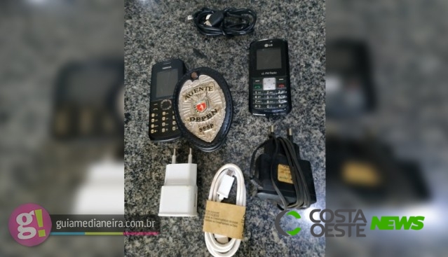 Celulares e carregadores que foram jogados no solário da cadeia de SMI são apreendidos