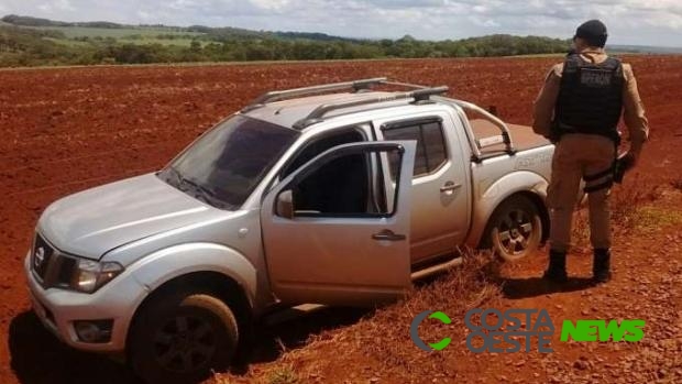 Caminhonete é recuperada pelo BPFron após acompanhamento tático