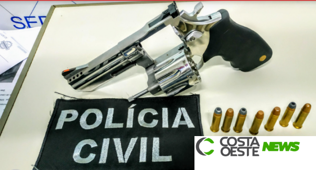 São Miguel: Jovem é preso pela Polícia Civil com revólver calibre 38 na cintura