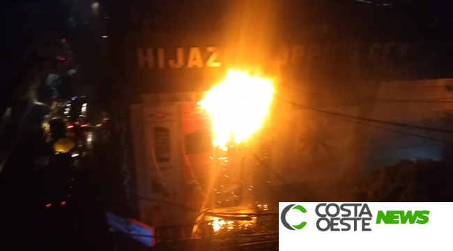 Incêndio é registrado em shopping de Cidade do Leste