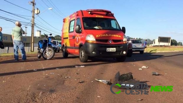 Homem fica gravemente ferido em acidente na marginal da BR 277