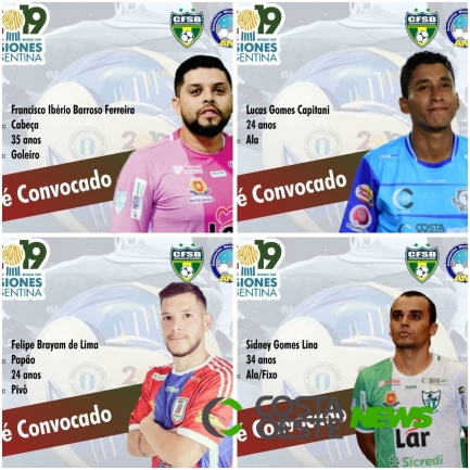 Três jogadores do Aymoré e um do CFM Costa Oeste são convocados para a Seleção Brasileira 