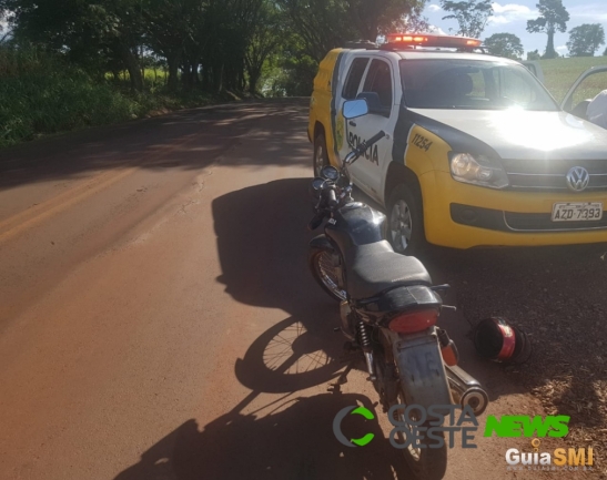 PM recupera moto furtada e apreende dois adolescentes em São Miguel do Iguaçu