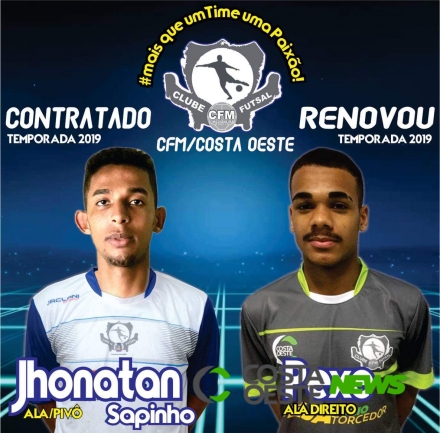 Mais dois atletas são anunciados pelo CFM Costa Oeste: O elenco já conta com nove atletas para disputar a Bronze   