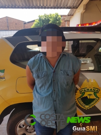 Homem de 28 anos, que reponde por vários crimes, é preso pela PM em São Miguel do Iguaçu
