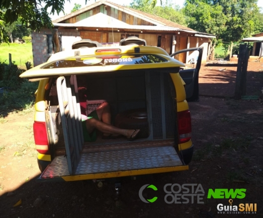 Homem tenta se esconder em bananeiras, mas é preso pela PM no interior de São Miguel