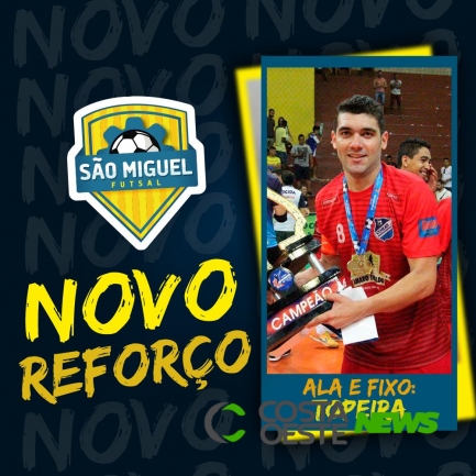 São Miguel Futsal acerta renovação de Pivô e contrata fixo 
