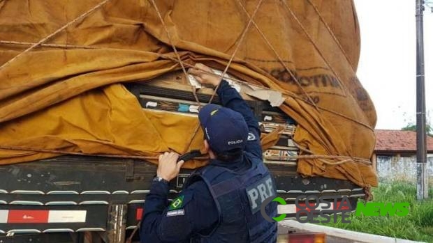 Carga de cigarros avaliada em R$ 2,7 milhões é apreendida na BR 163