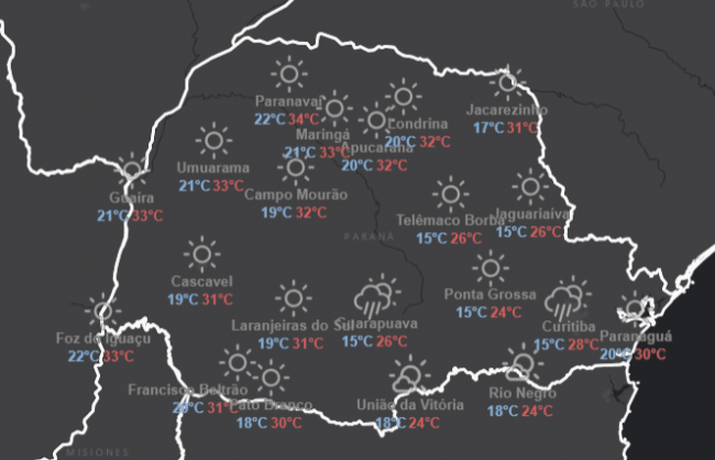 Sexta-feira de tempo bom e temperaturas elevadas no Oeste