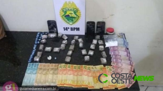 Trio é preso em flagrante por tráfico de drogas em Medianeira