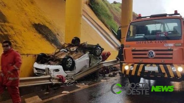 Jovem morre após cair com  carro de viaduto na BR 376