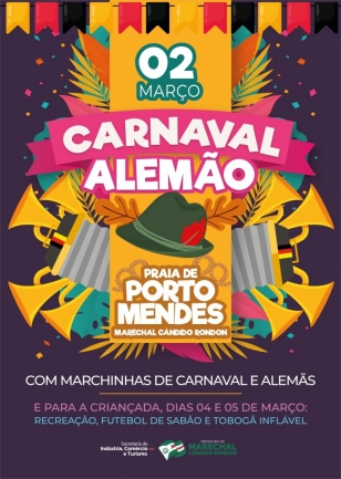 Primeira edição do Carnaval Alemão acontecerá neste sábado em Porto Mendes