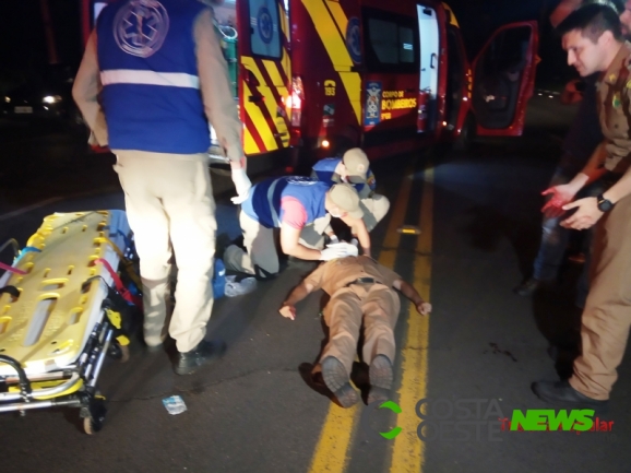 Policiais ficam feridos durante atendimento a acidente de trânsito