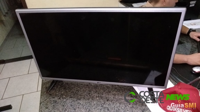 Em rápida ação, PM recupera TV roubada em São Miguel do Iguaçu e encaminha suspeitos