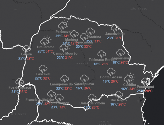 Chuva retorna à região nesta sexta-feira (15)