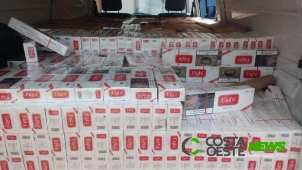 Kombi carregada com cigarros contrabandeados é apreendida na região