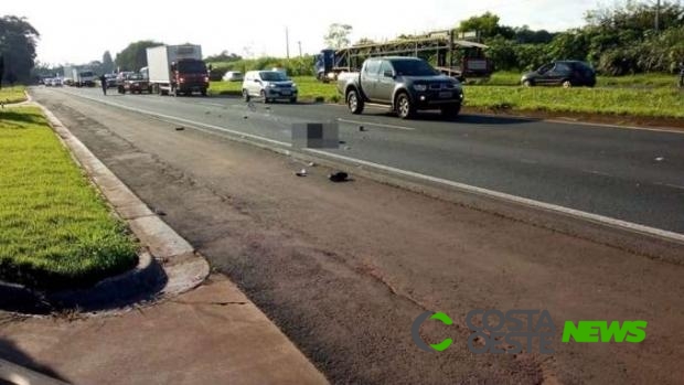 Motociclista morre atropelado por caminhão na BR 369 