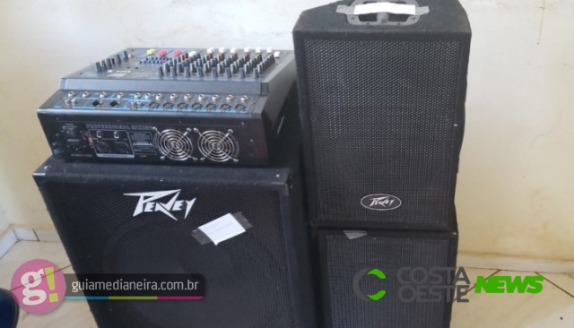 PM apreende equipamento de som após perturbação