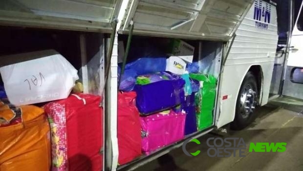 ??nibus com produtos do Paraguai são apreendidos na BR 277 