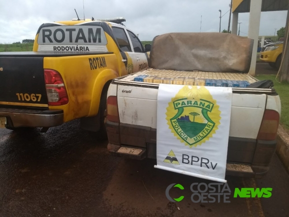 Motorista abandona picape com 16 mil maços de cigarro em milharal na região