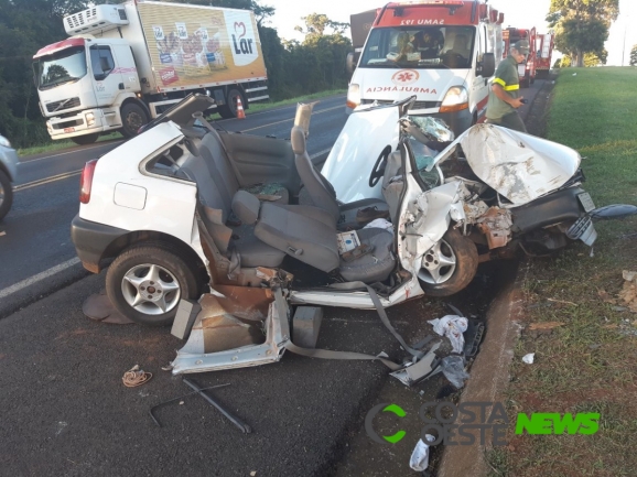 Grave acidente deixa cinco feridos na BR 277 em Céu Azul