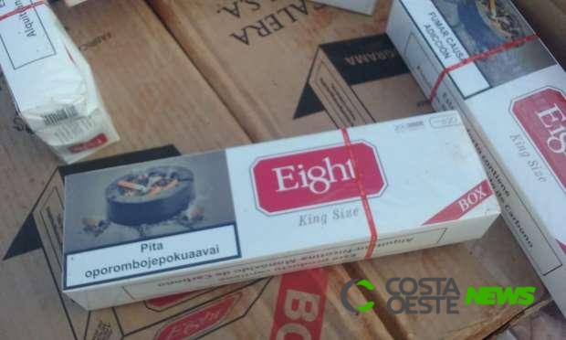 Carreta carregada com cigarros contrabandeados é apreendida na PR 488