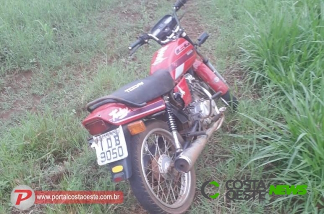 Polícia Militar de Diamante D???Oeste recupera moto que foi furtada em São Miguel do Iguaçu