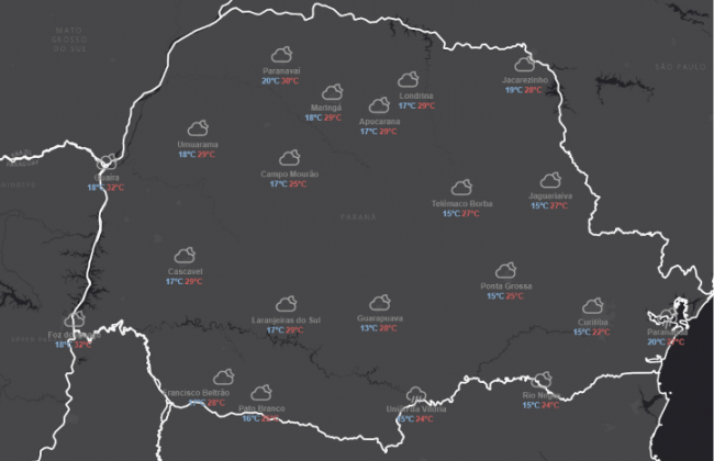 Tempo segue estável no Oeste e não há previsão de chuva