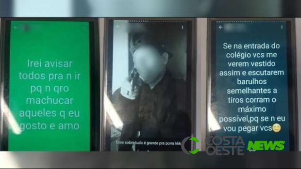 Com farto armamento, aluno de 14 anos é apreendido e diz que planejava massacre