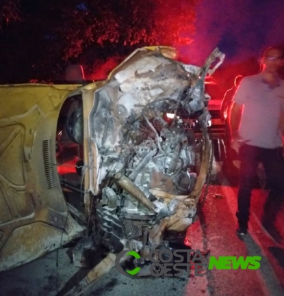 Caminhão atinge guincho que retirava automóvel acidentado na BR 467