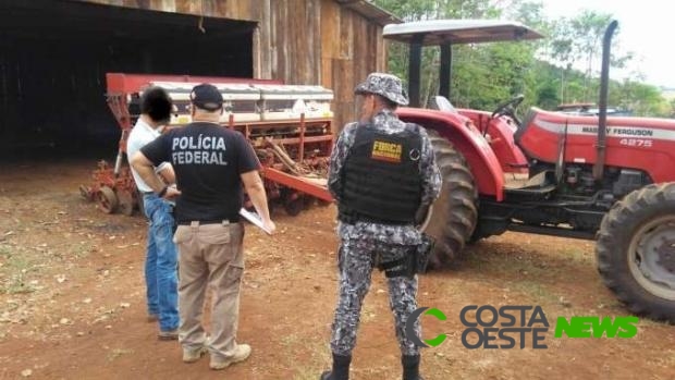 Ação policial apreende trator de origem Ilícita na fronteira
