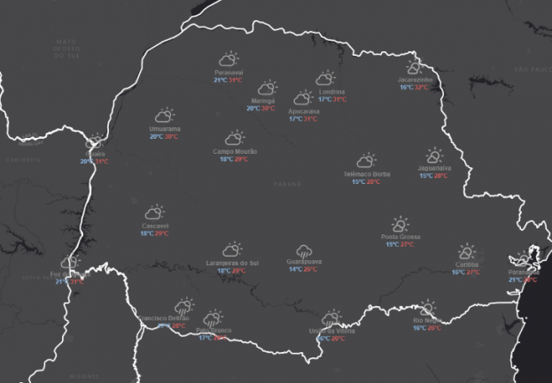 Estabilidade continua na região e temperaturas seguem elevadas