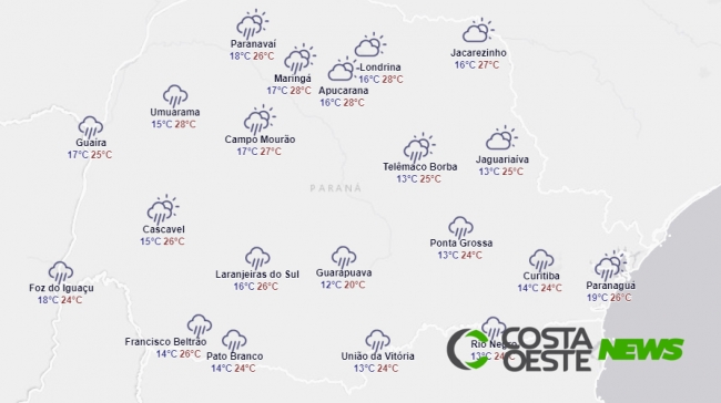 Feriado inicia com sol, mas tendência é tempo "virar" a tarde
