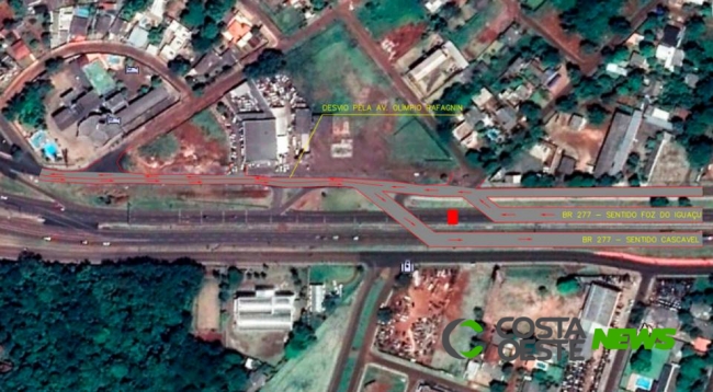 Desvio na BR-277 em Foz muda a partir de sábado (06)