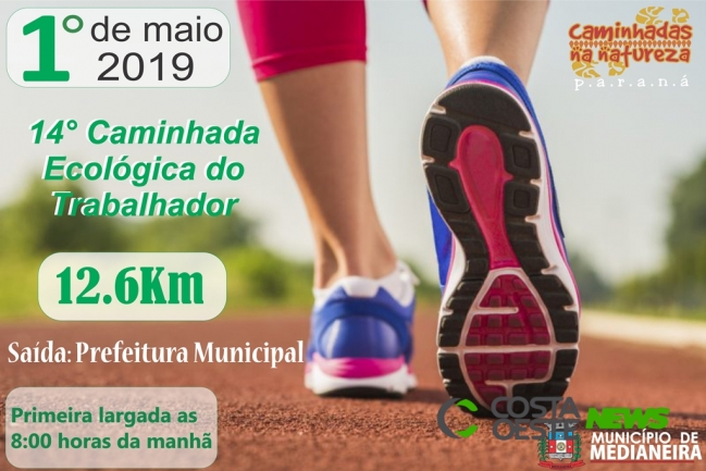 Nesta quarta-feira (1º) acontece a 14ª edição do Circuito ???Caminhada Ecológica do Trabalhador??? em Medianeira