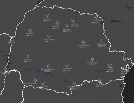 Previsão de tempo bom continua nos próximos dias no Oeste