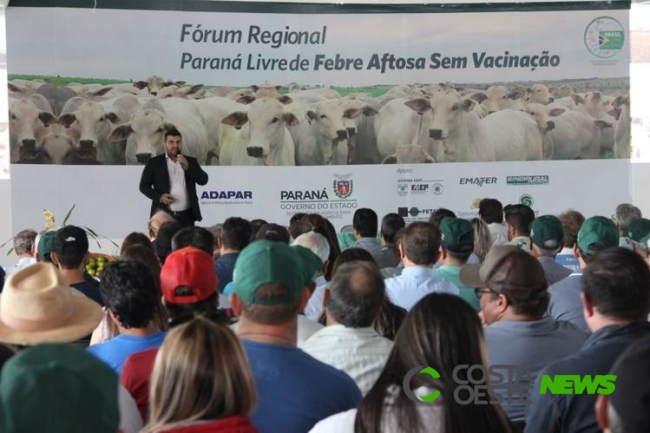 Cascavel realiza fórum regional PR livre de febre aftosa sem vacinação