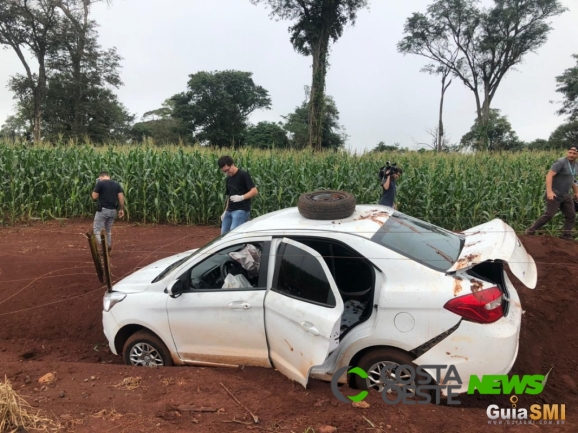 Polícia apreende veículo, maconha e miguelitos em estrada rural de Santa Terezinha de Itaipu