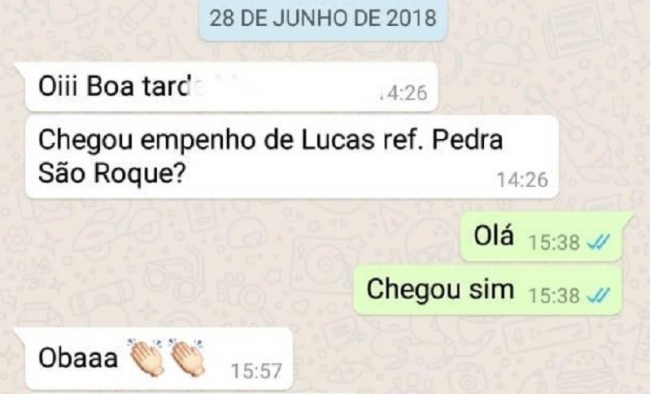 Prints mostram vereador Nilson Hachmann cobrando empenhos da prefeitura rondonense