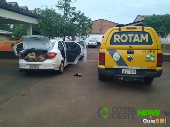 Rápida ação da PM recupera carro roubado em São Miguel do Iguaçu