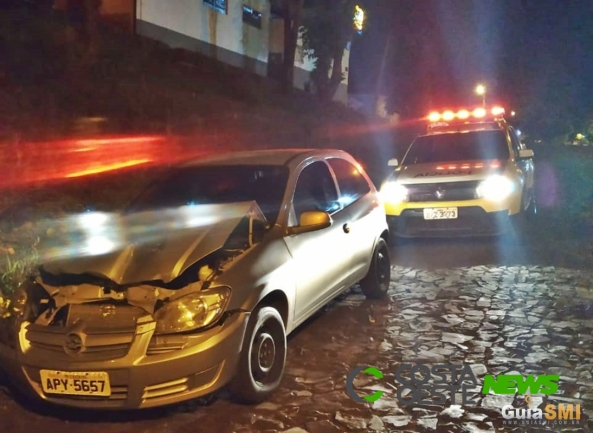 Polícia Militar recupera carro roubado abandonado no centro de São Miguel do Iguaçu