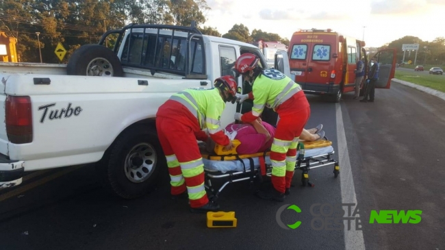 Quatro pessoas ficam feridas em acidente na rodovia BR-277