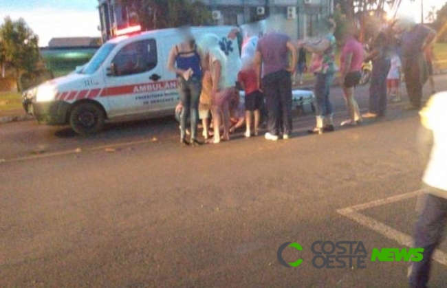 Criança fica ferida após ser atropelada no Centro de Mercedes