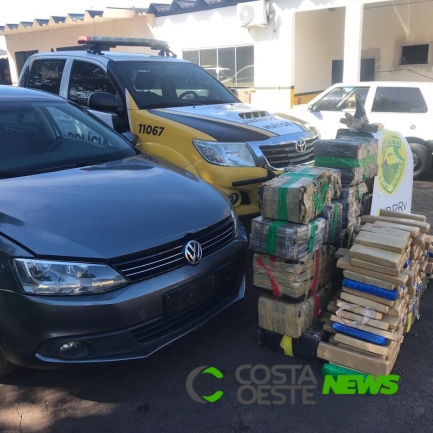 Após perseguição, PRE apreende meia tonelada de maconha em Ouro Verde do Oeste