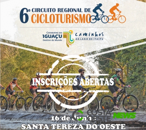 Santa Tereza do Oeste sedia a próxima etapa do Cicloturismo no dia 16 de junho