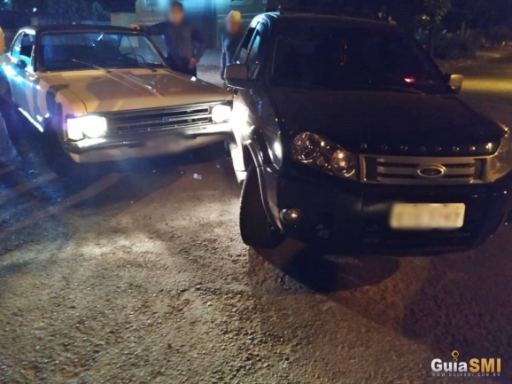 Acidente entre Opala e Ecosport é registrado em São Miguel do Iguaçu