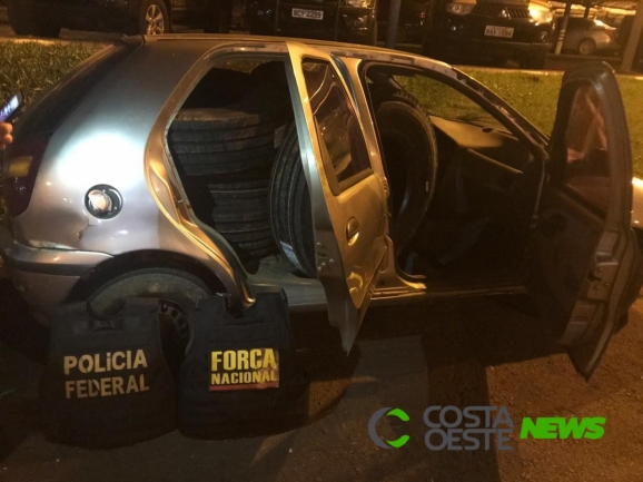 PF e Força Nacional  reprimem o contrabando de pneus em Foz do Iguaçu