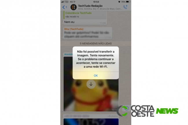 WhatsApp tem instabilidade e não baixa áudio ou faz download de imagens