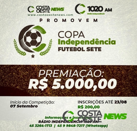 Faltam 23 dias para o Arbitral da Copa Independência de Futebol Sete 