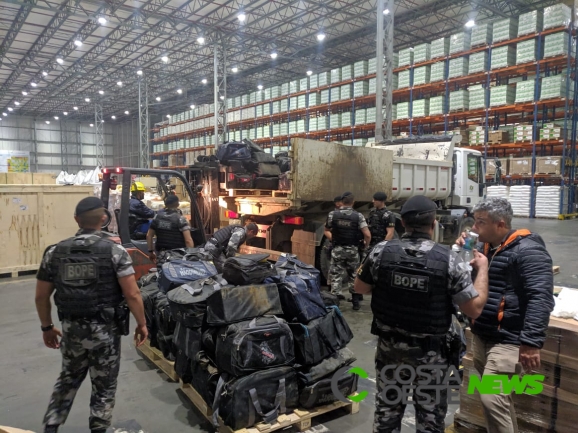 Polícia Militar apreende mais de 3,3 toneladas de cocaína